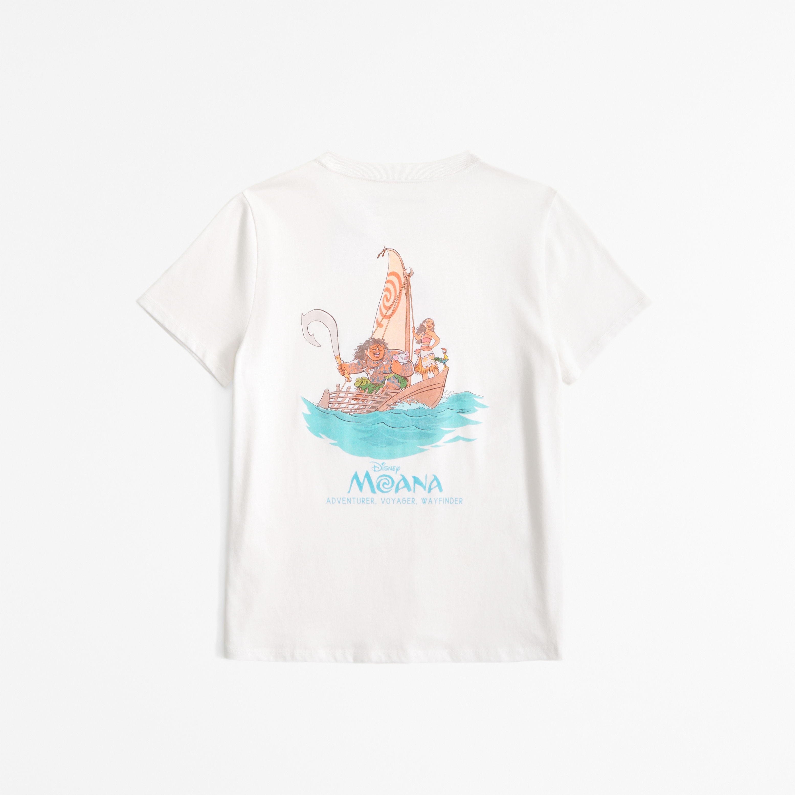 Abercrombie & Fitch Kids' Oversized Moana Graphic Tee In White