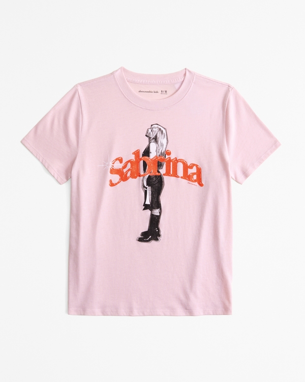 oversized sabrina carpenter graphic tee, Light Pink