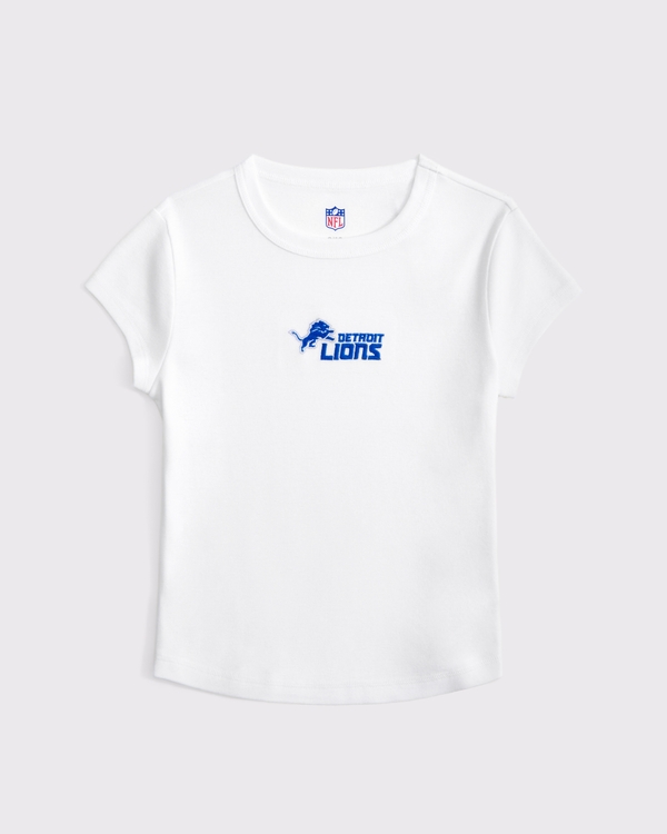 detroit lions graphic baby tee, White - Lions view 1