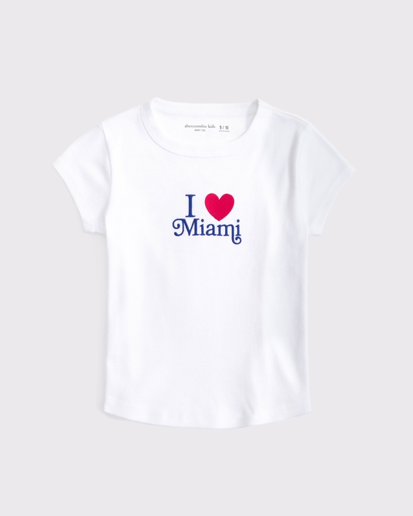 graphic baby tee, White view 1