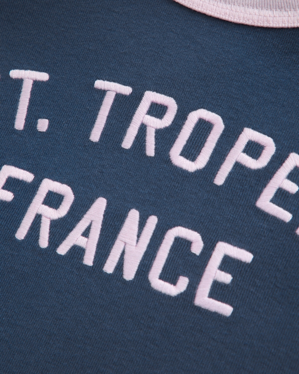 graphic baby tee, Navy Blue view 2