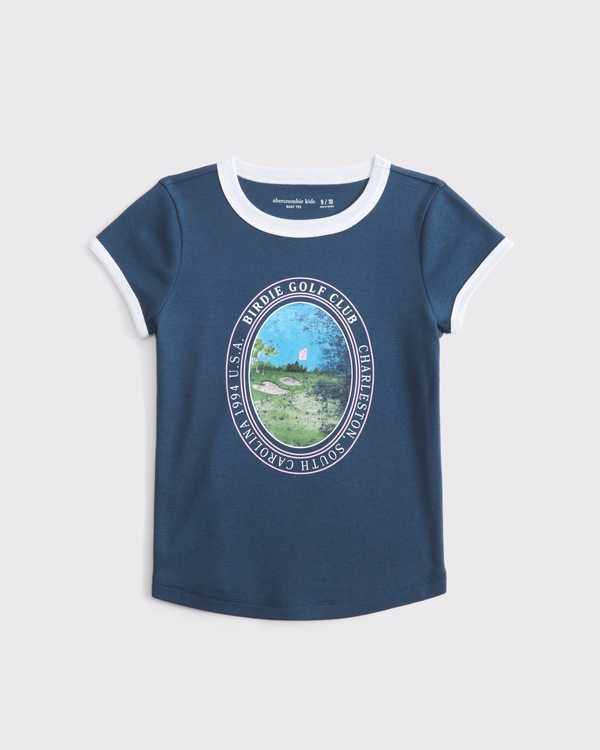 graphic baby tee, Navy Blue view 2