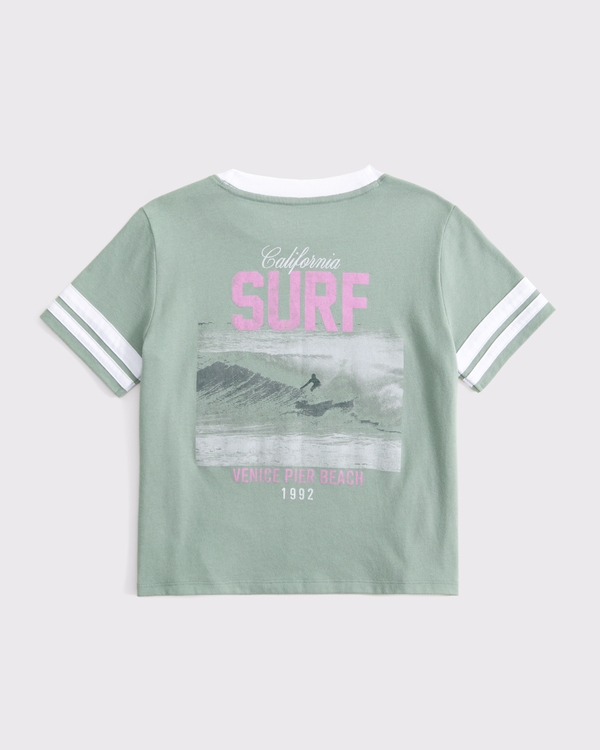 destination graphic tee, Dark Sage view 1