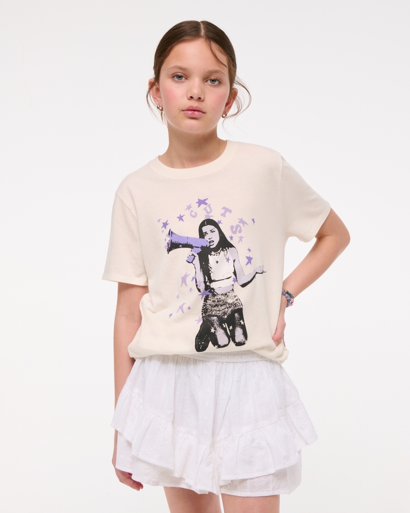 girls oversized olivia rodrigo graphic tee | girls clearance