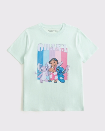 girls oversized lilo & stitch graphic tee | girls tops | Abercrombie.com
