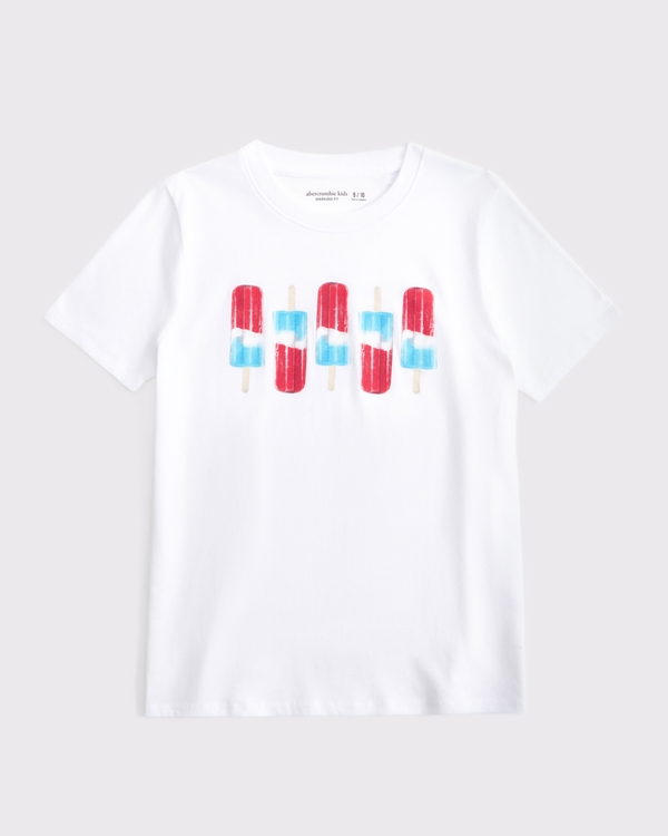 oversized usa graphic tee, White view 1