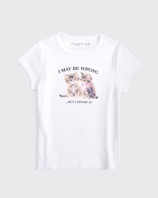 graphic baby tee, White view 2