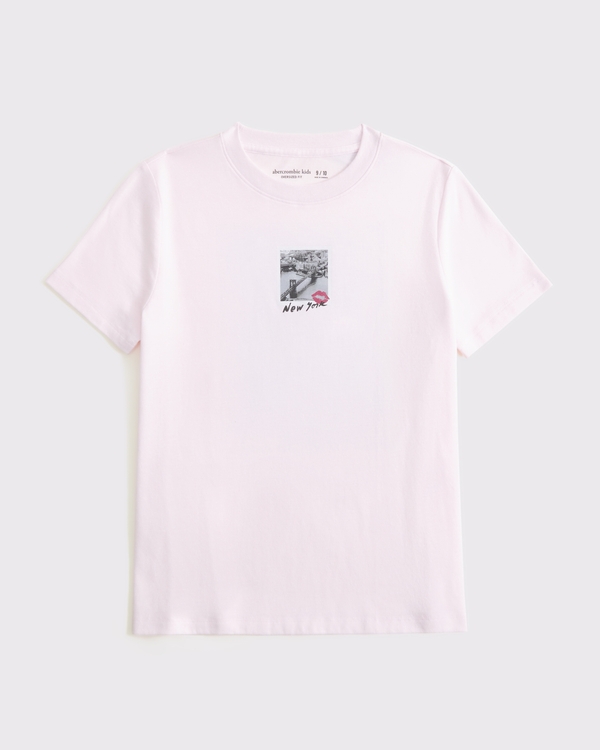 oversized imagery graphic tee, Light Pink view 2