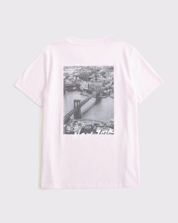 oversized imagery graphic tee, Light Pink view 1