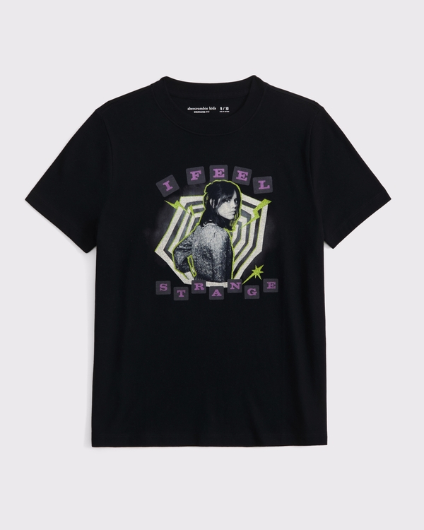 oversized beetlejuice graphic tee, Black view 2