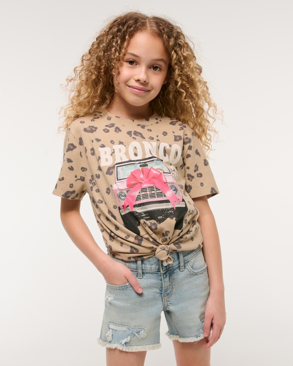 oversized bronco graphic tee, Brown Pattern view 1