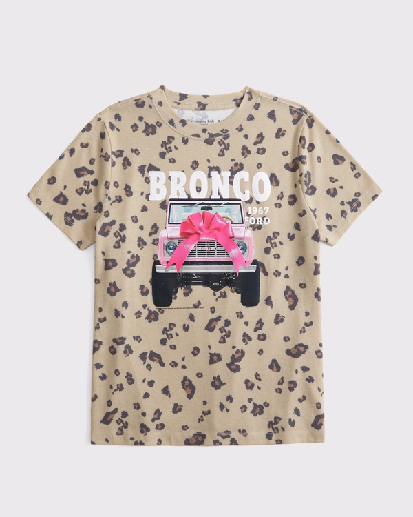 oversized bronco graphic tee, Brown Pattern view 2