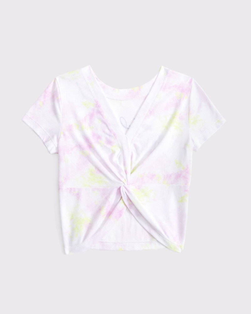 twist-back graphic tee