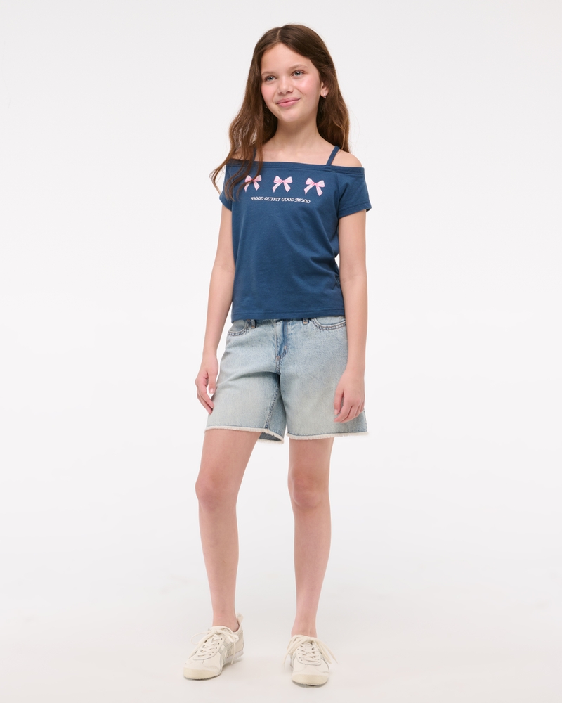 off-the-shoulder graphic tee