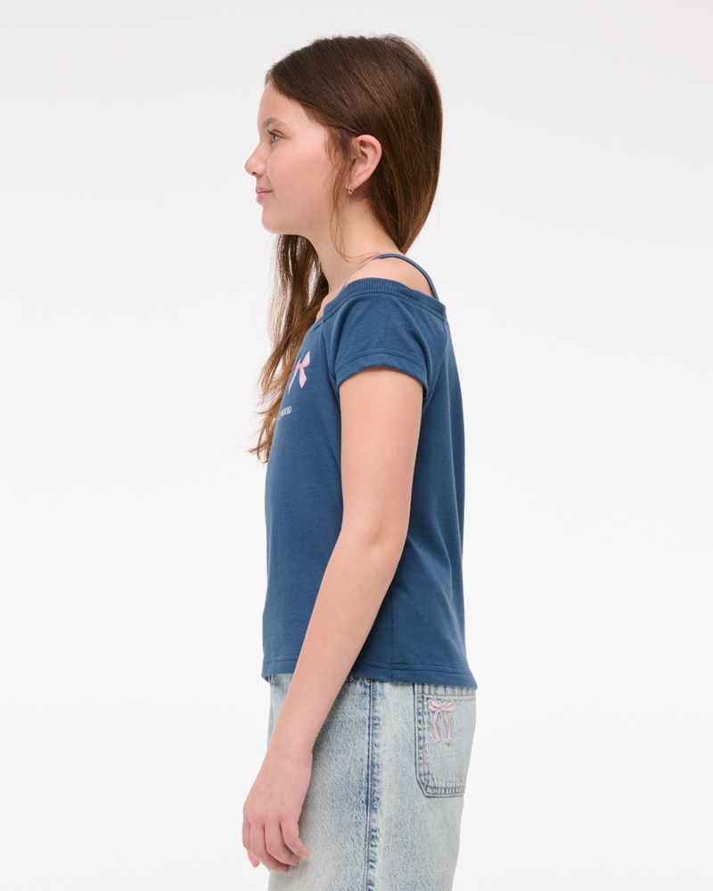 off-the-shoulder graphic tee