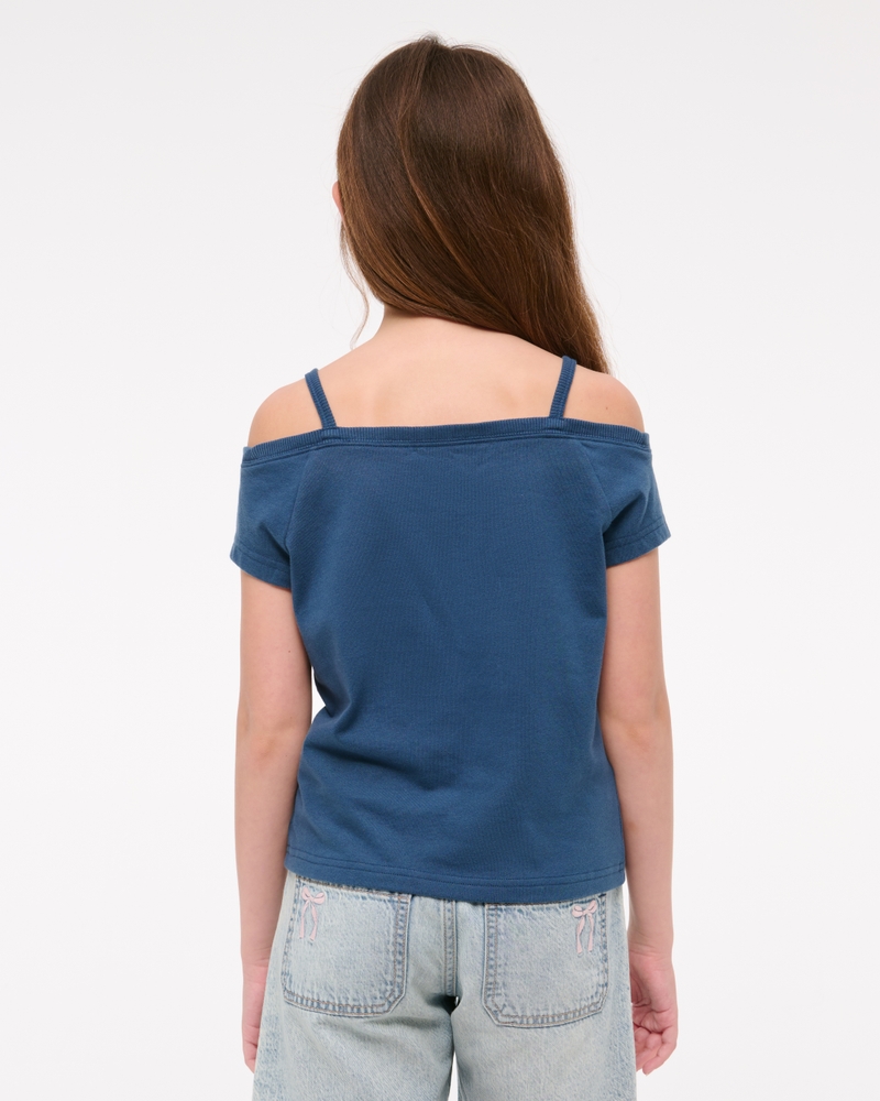 off-the-shoulder graphic tee