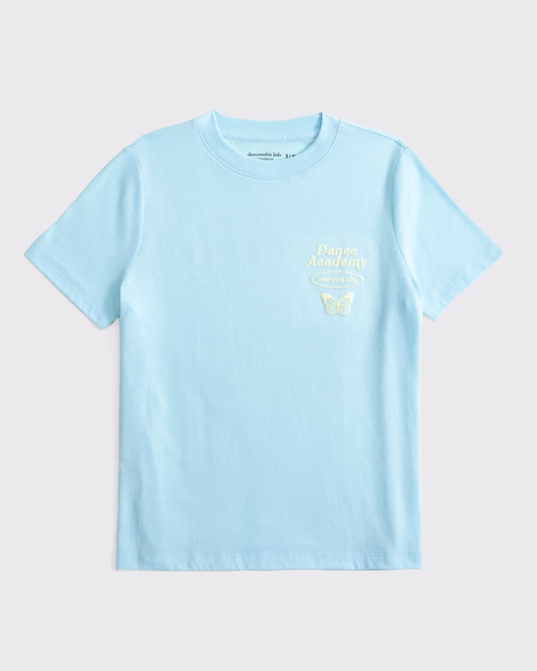 oversized graphic logo tee, Baby Blue view 2