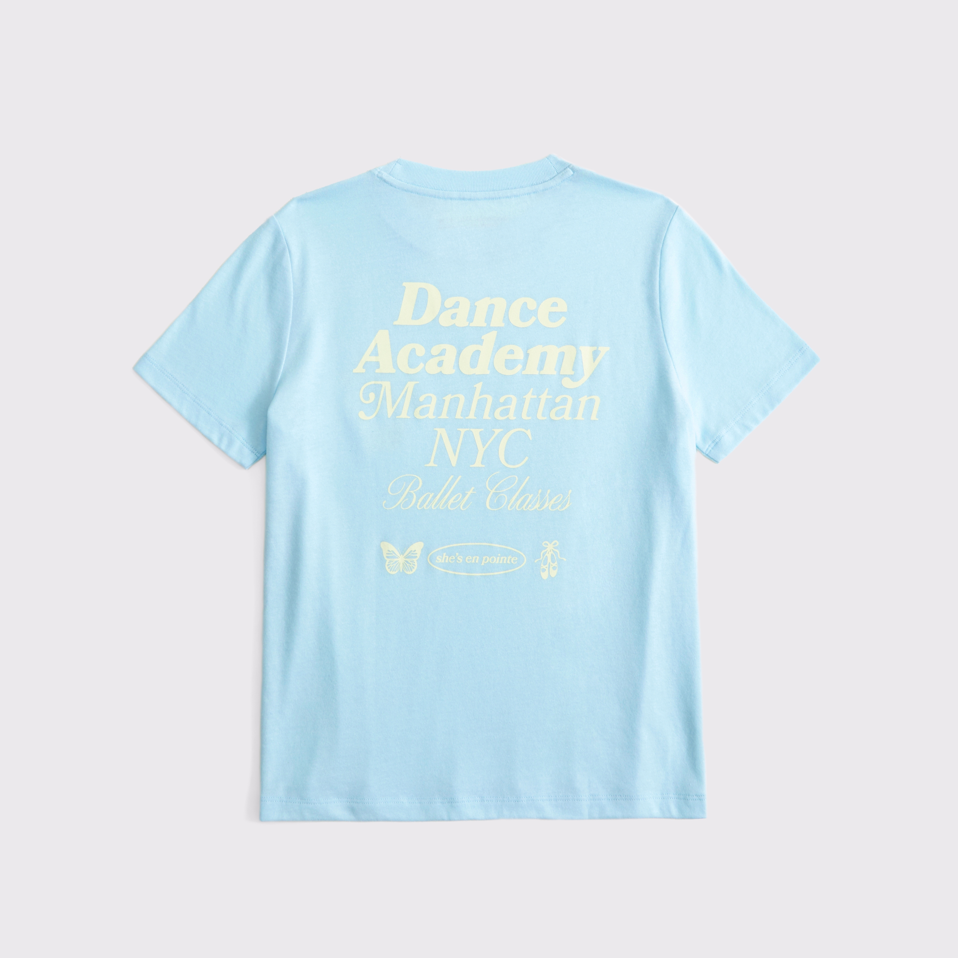 Abercrombie & Fitch Kids' Oversized Graphic Logo Tee In Blue