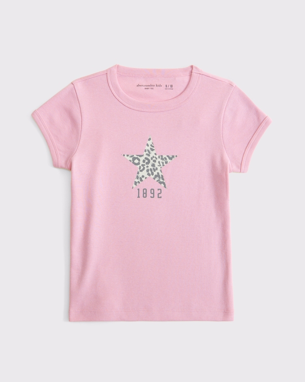 graphic baby tee, Peony view 1