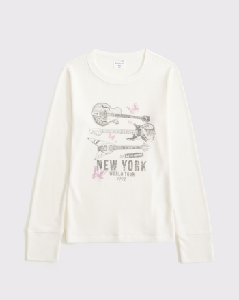 slim long sleeve graphic tee