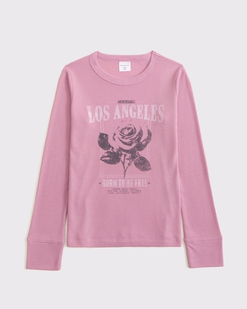 slim long sleeve graphic tee