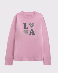 Oversized T-shirt met lange mouwen en print