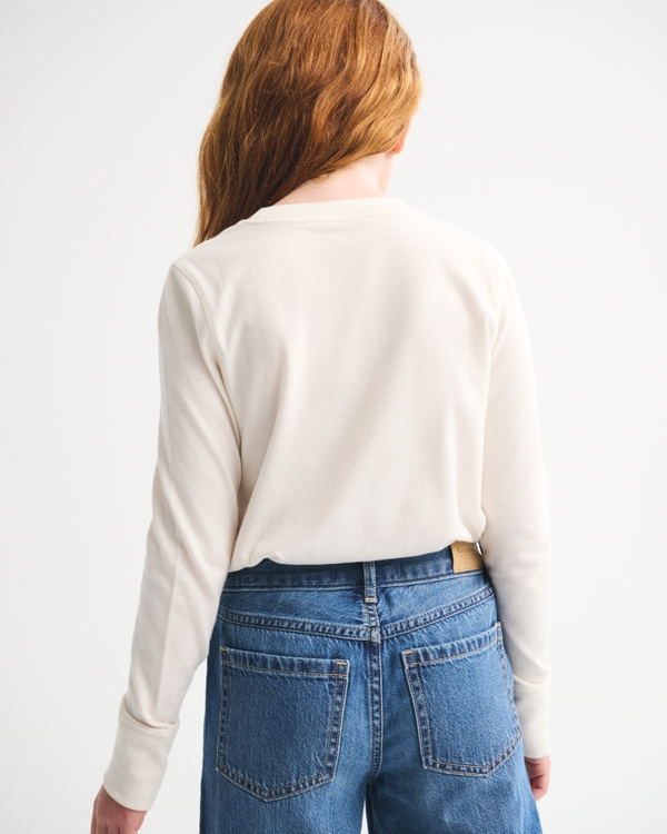 oversized long-sleeve snoopy graphic tee