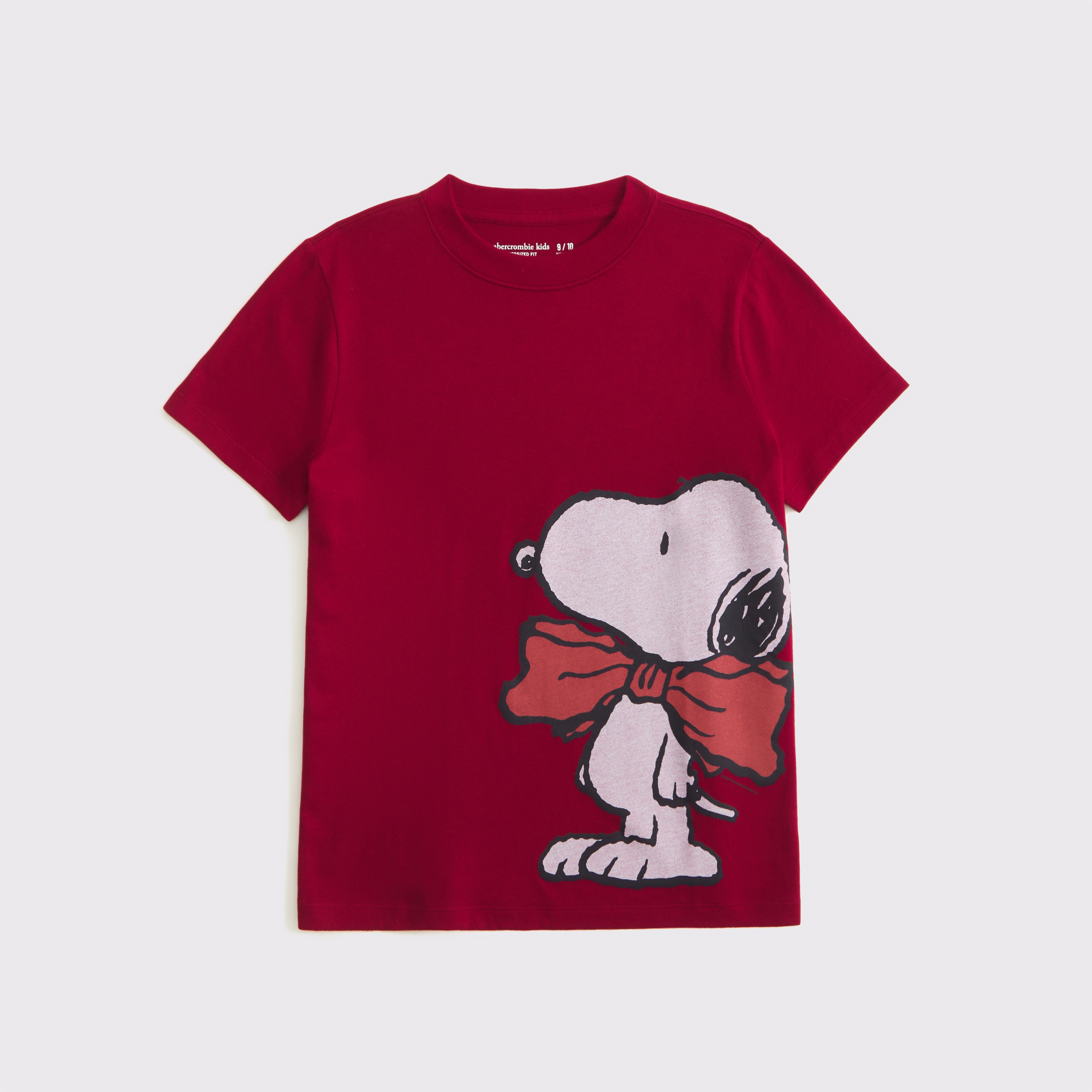 Abercrombie & Fitch Kids' Oversized Snoopy Graphic Tee In Red