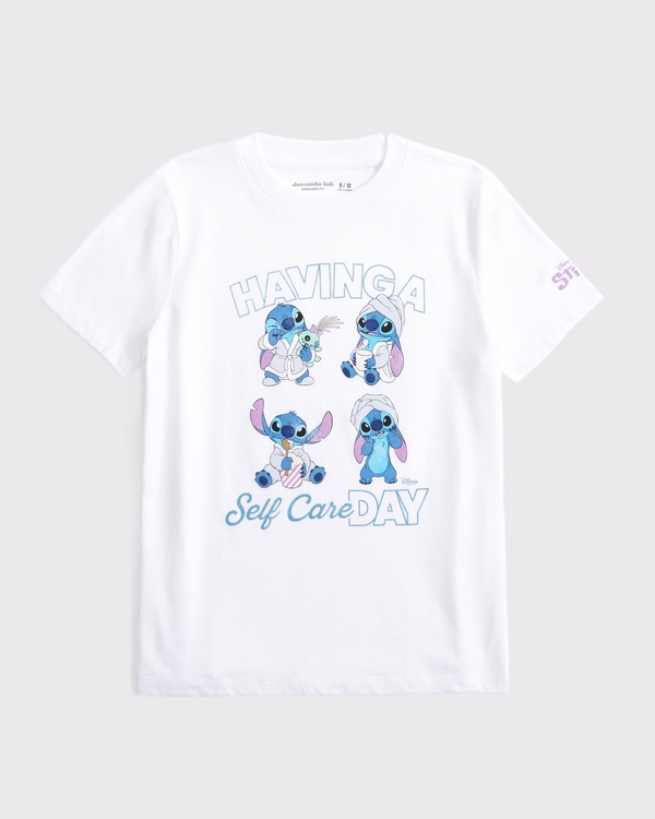 oversized lilo & stitch graphic tee, White view 1