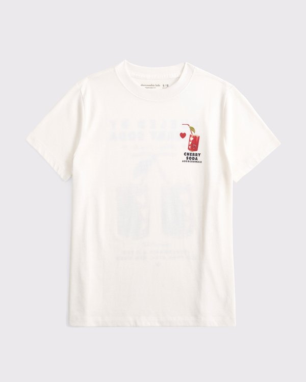 oversized cherry soda graphic tee, Cream view 2