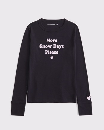 long-sleeve slim rib graphic tee