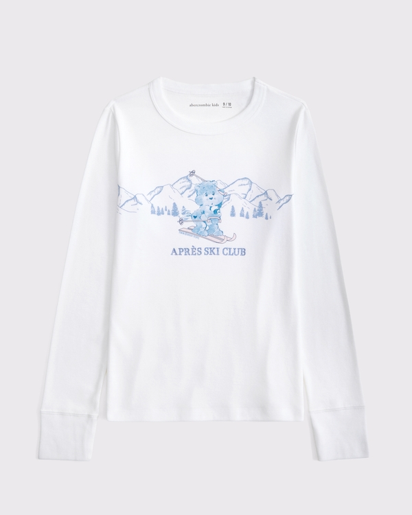 long-sleeve care bears graphic tee, White view 2