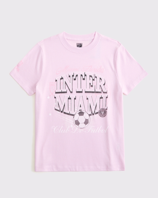 oversized inter miami cf graphic tee, Pink view 1