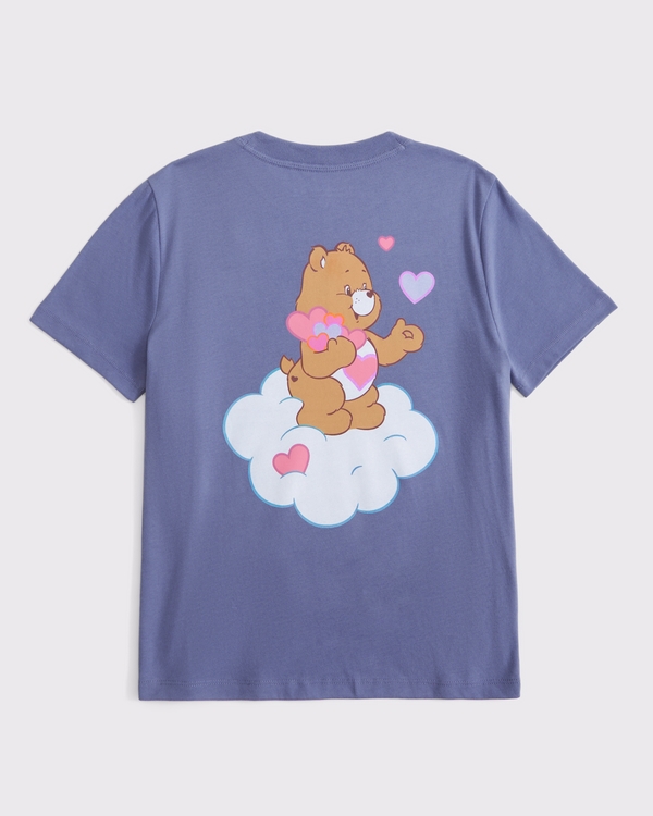 oversized care bears graphic tee, Blue view 1