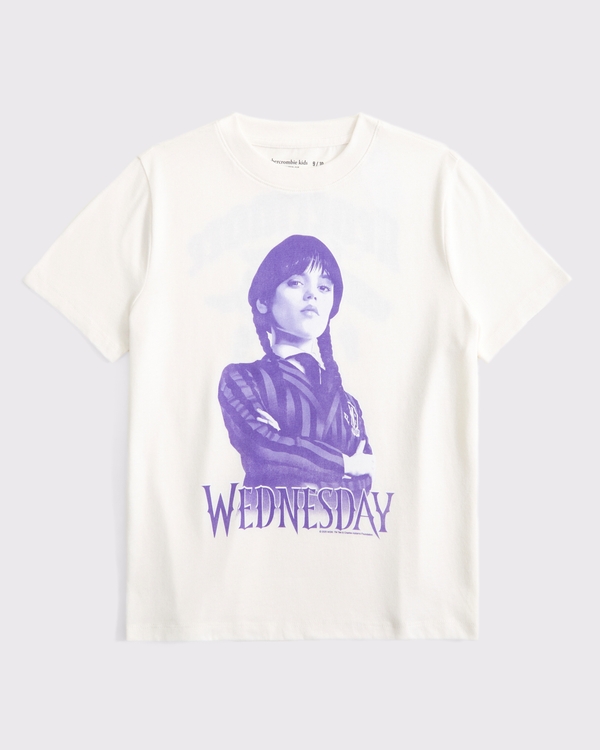 oversized wednesday graphic tee, Cream view 1