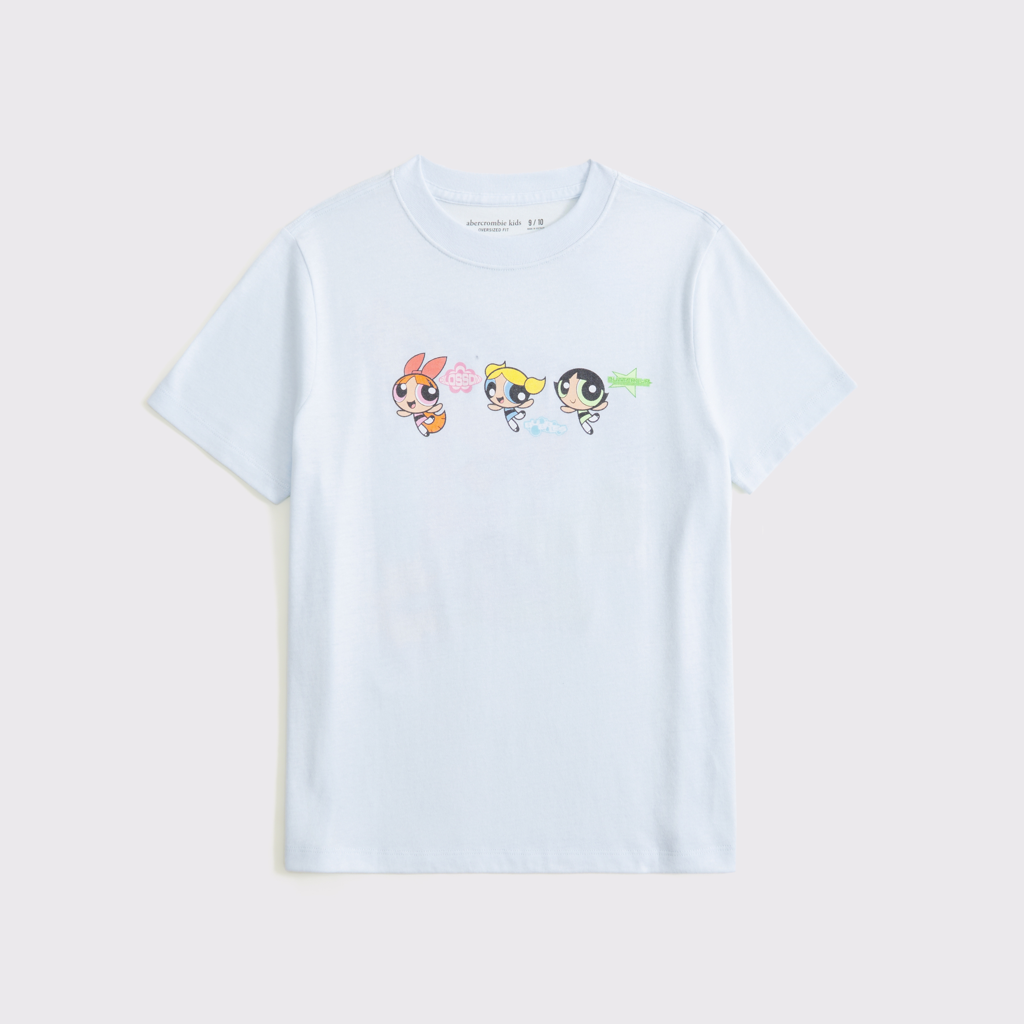 Abercrombie & Fitch Kids' Oversized Powerpuff Girls Graphic Tee In Blue