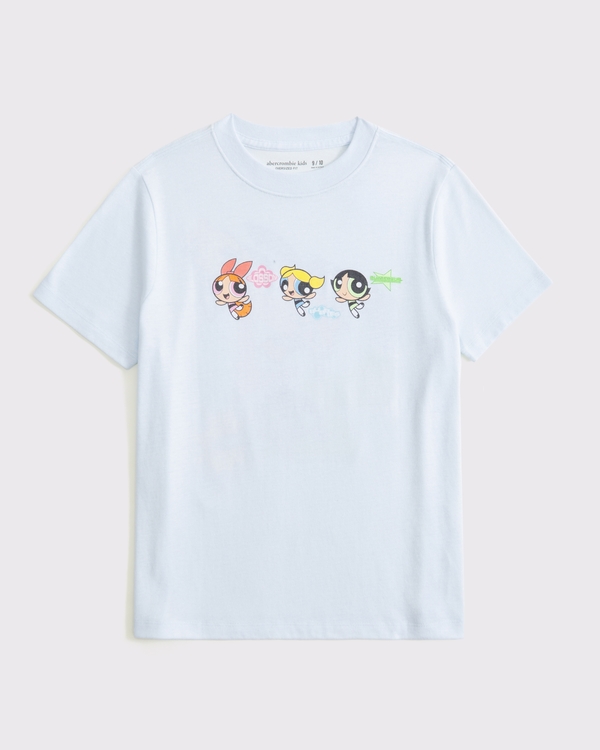oversized powerpuff girls graphic tee, Soft Blue view 1