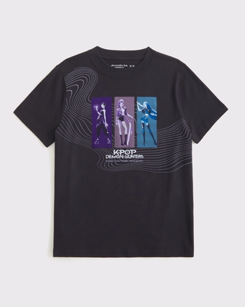 oversized kpop demon hunters graphic tee
