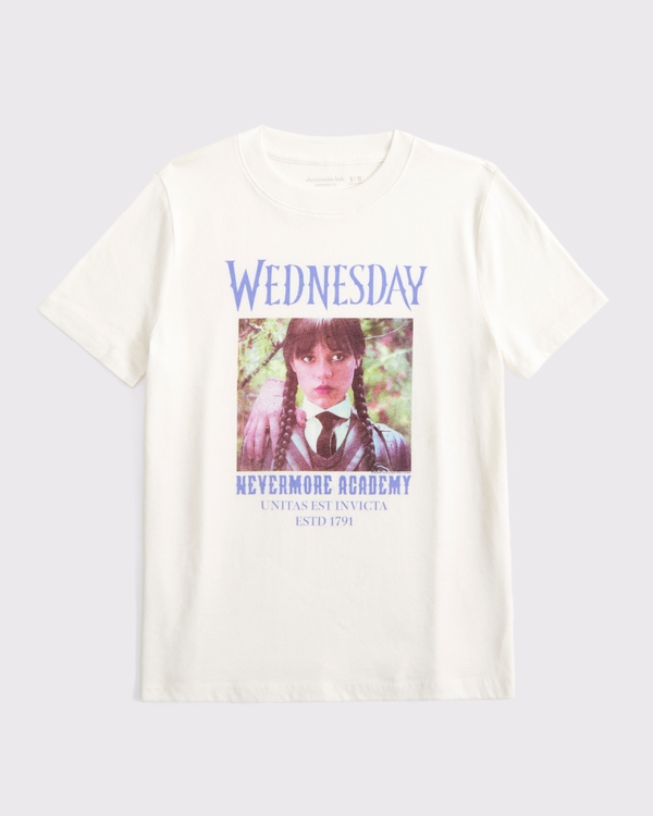 oversized wednesday graphic tee, Cream view 1