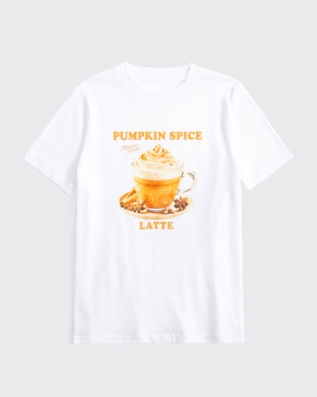 oversized pumpkin spice latte graphic tee from Abercrombie & Fitch - $16.96