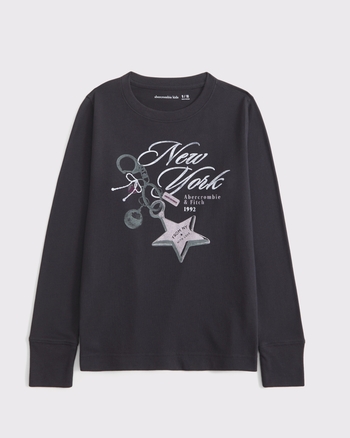 oversized long-sleeve graphic tee