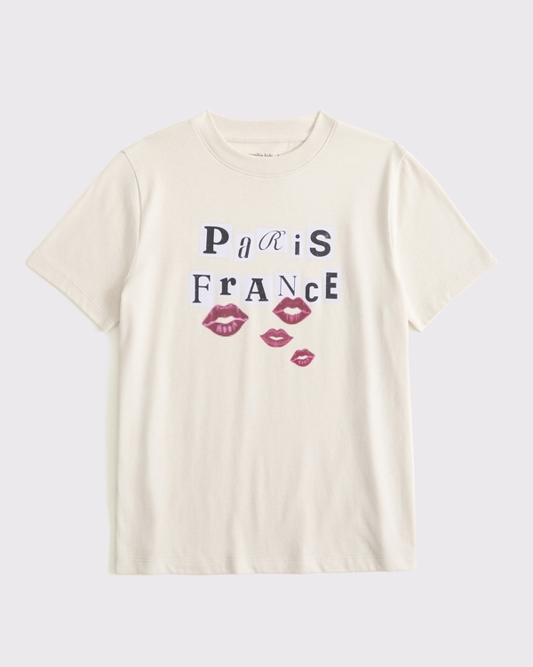 oversized graphic tee, Oatmeal view 1