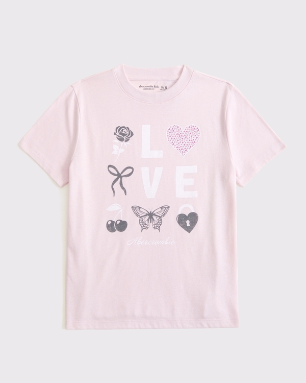 oversized graphic logo tee, Pale Lilac view 1