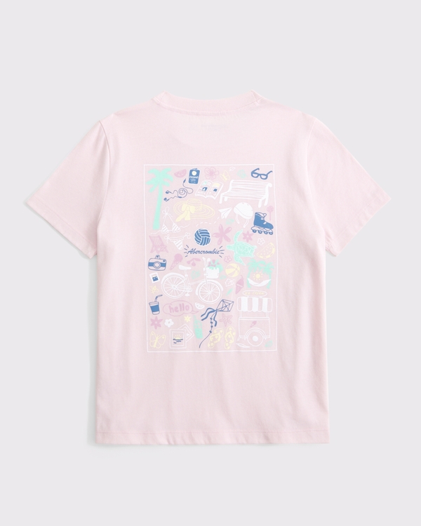 oversized graphic logo tee, Pale Lilac view 1