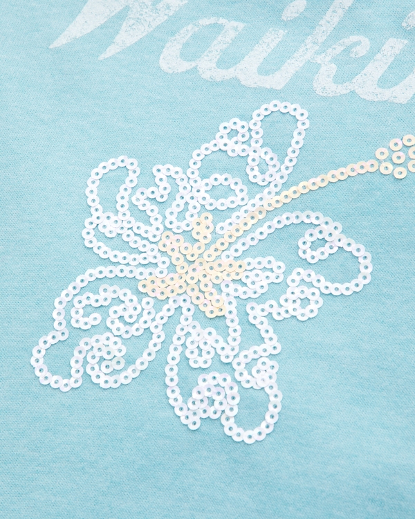 camiseta ceñido con estampa, Azul Aguamarina view 2