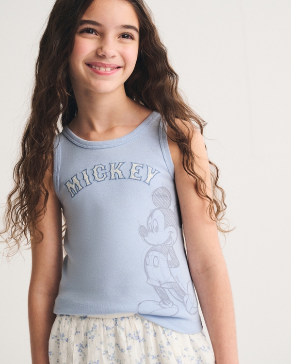 mickey mouse graphic tank, Pastel Blue view 1