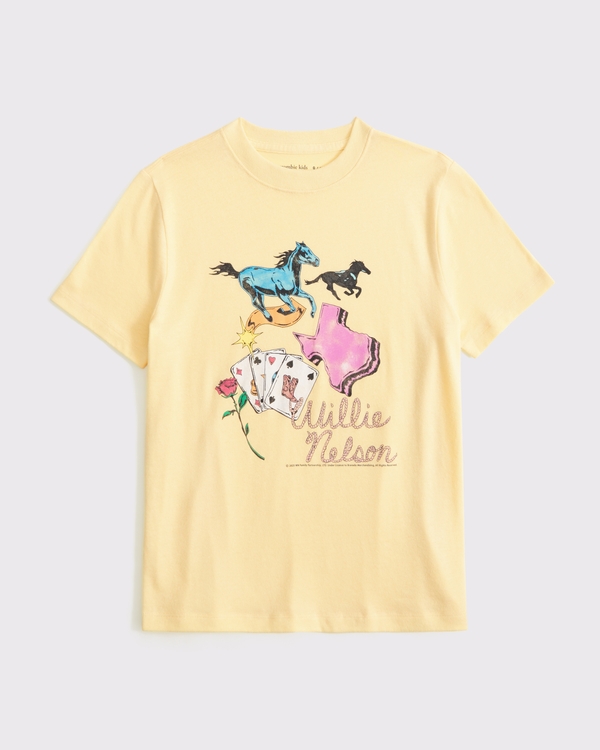 t-shirt graphique willie nelson oversize, Jaune Ensoleillé view 1