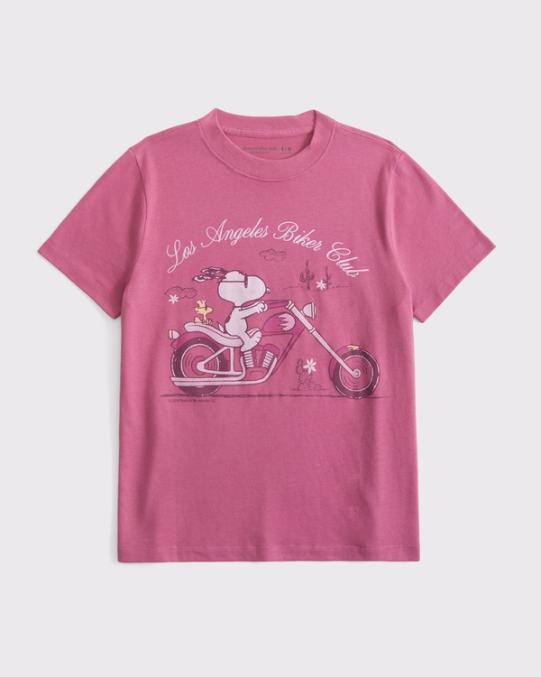 oversized snoopy graphic tee, Rose Pink view 1