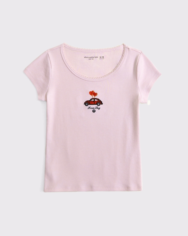 Baby-Tee mit Grafik, Blasses Flieder view 1