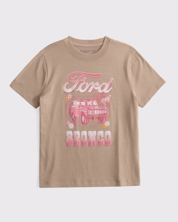 t-shirt graphique bronco oversize, Taupe Foncé view 1